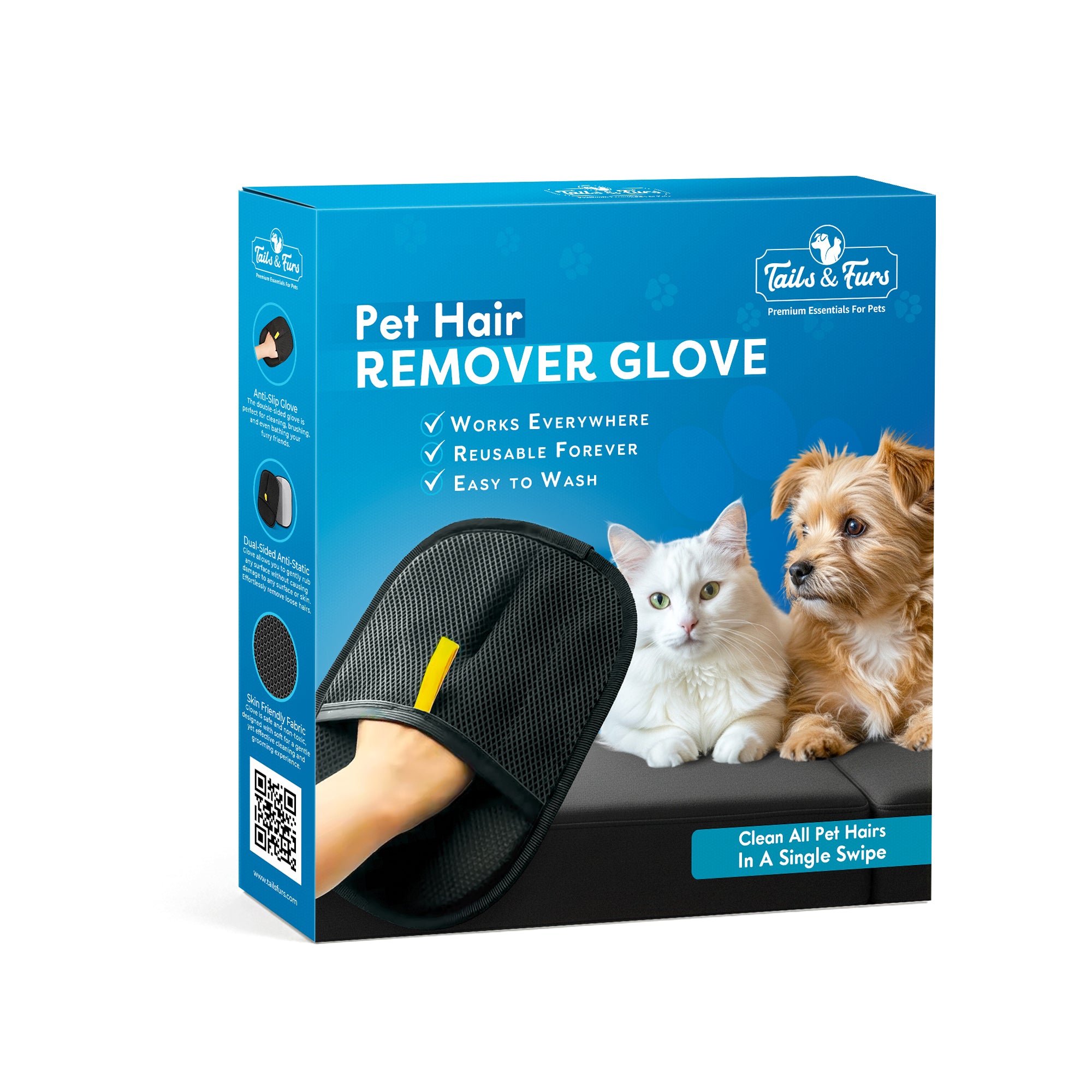 Pet hair remover glove